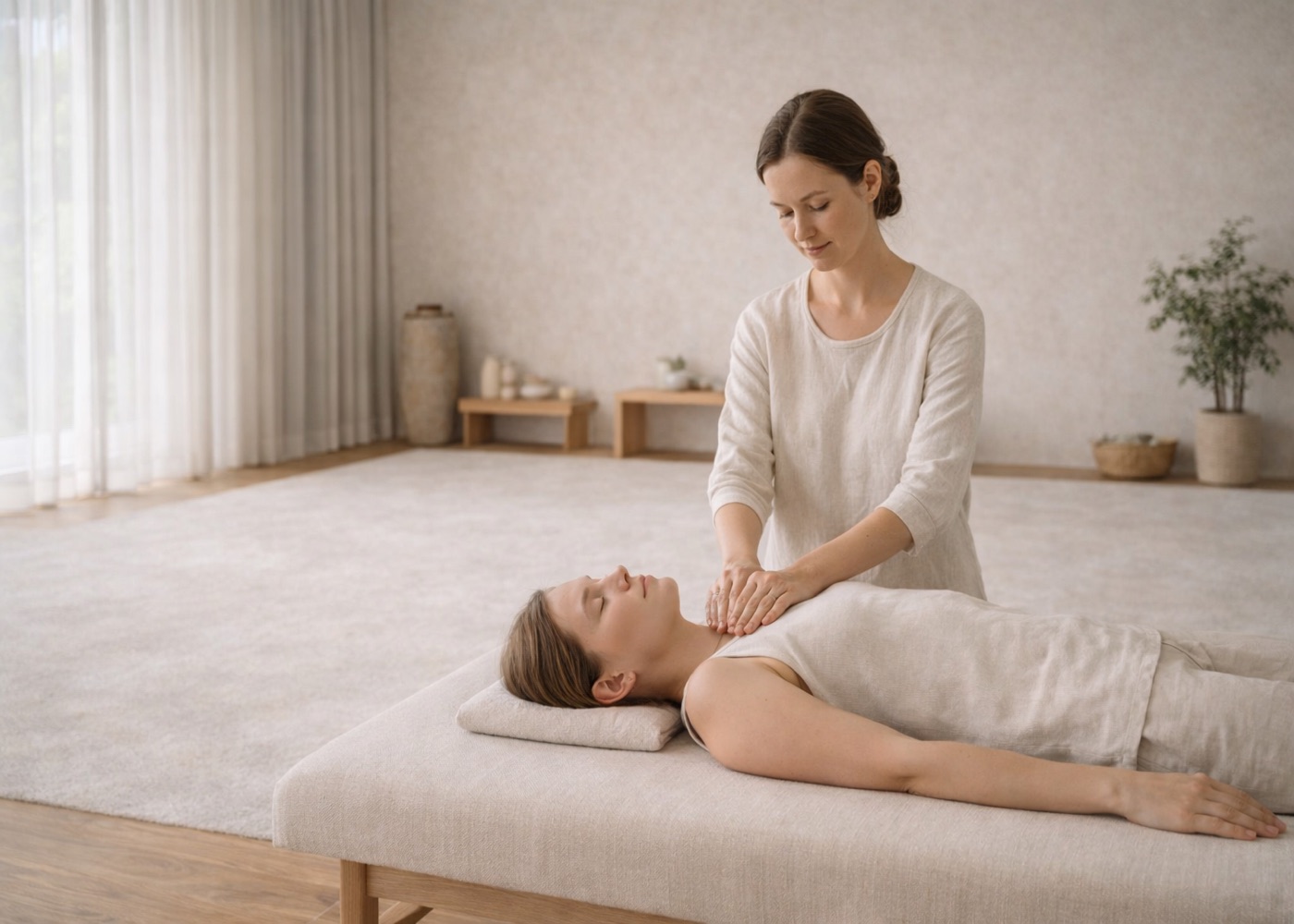 Private Reiki healing session setting for calm and clarity in Dubai