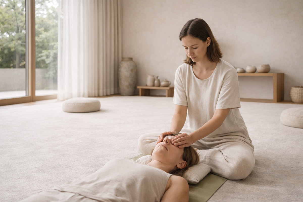 Quiet Reiki healing session room for one-to-one support in Dubai