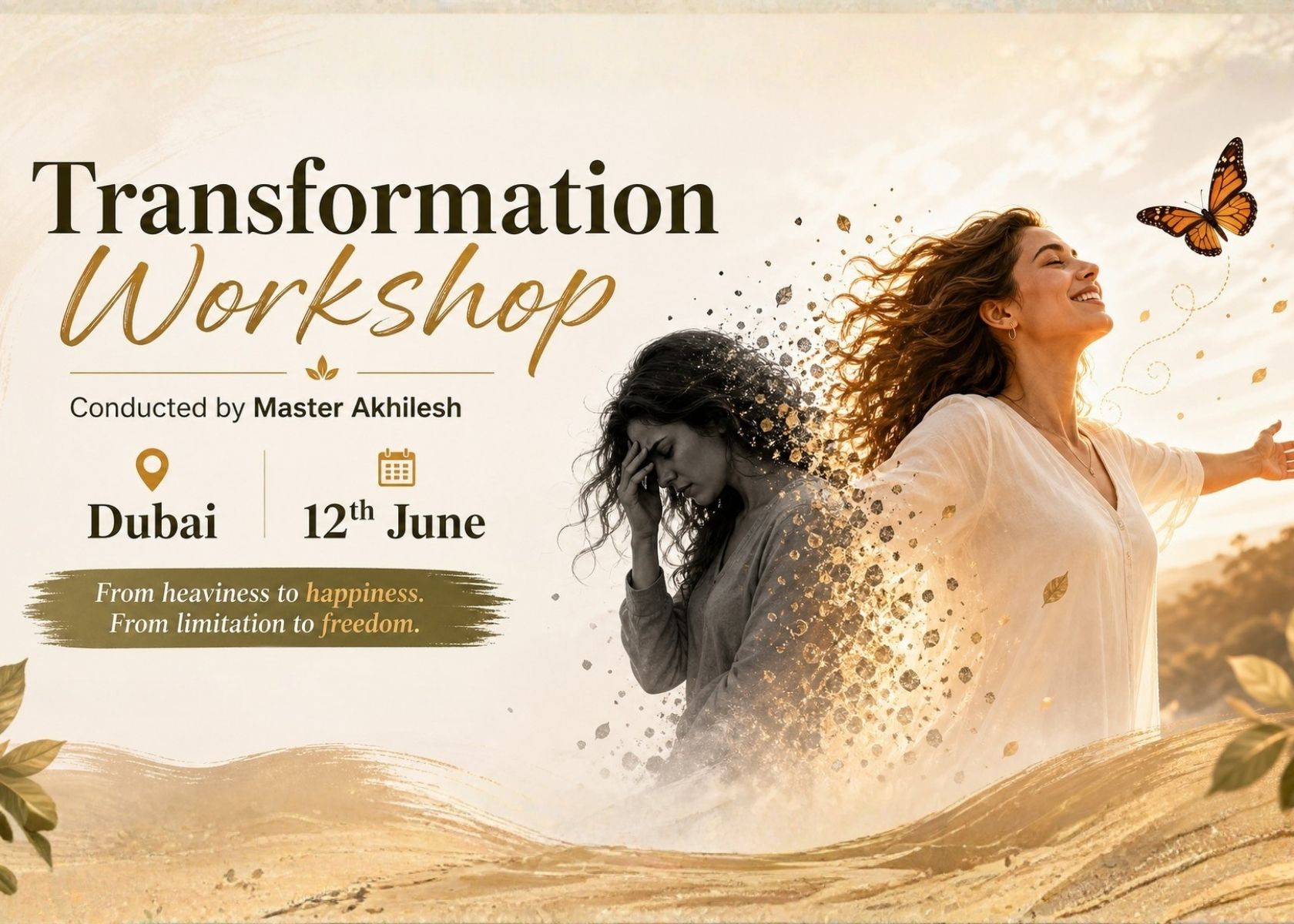 Transformation Workshop setting for deeper inner work in Dubai